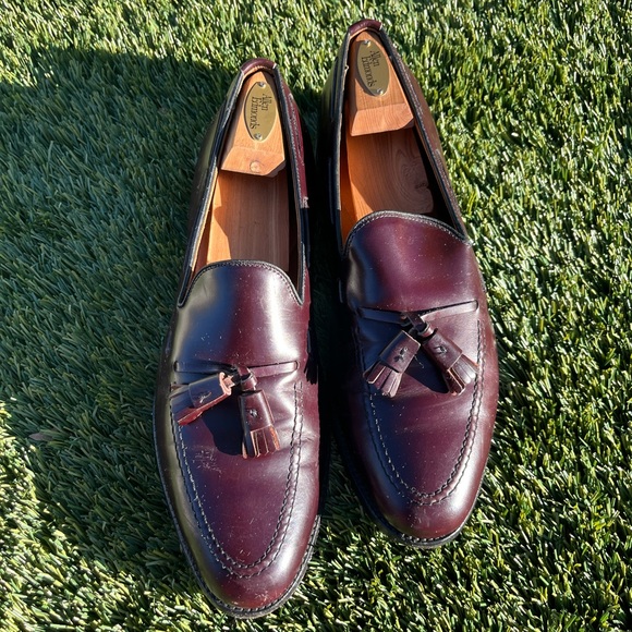 Vintage Allen Edmonds Men's Burgundy Tassel Loafers Size 11B (RSB) EUC